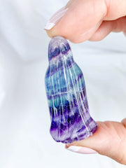 Fluorite Multi Coloured Ghost Carving