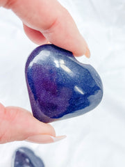 Blue Gold Stone Heart | Medium