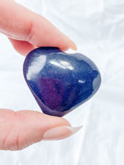 Blue Gold Stone Heart | Medium