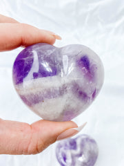 Amethyst Chevron Heart | Large