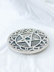 Pentagram Silver Plated Incense Holder