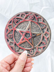 Pentagram Silver Plated Incense Holder