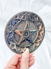 Pentagram Silver Plated Incense Holder