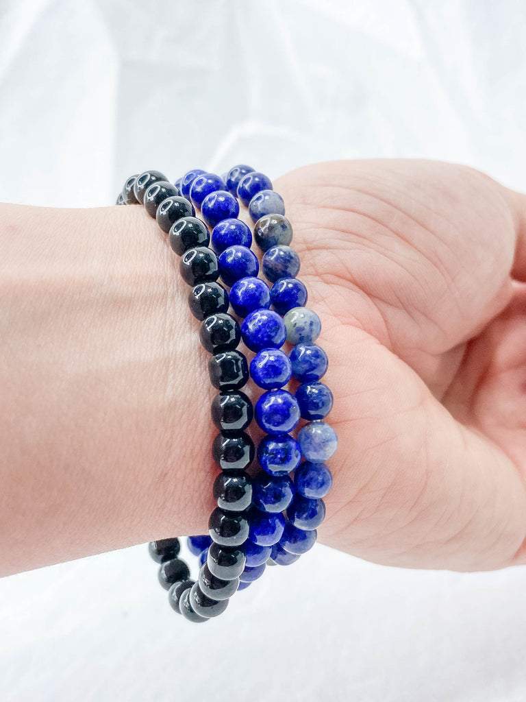 Wisdom Bracelet Set | Lapis Lazuli + Sodalite + Black Onyx