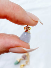 Love Necklace Trio | Purple Agate + Amazonite + Strawberry Quartz