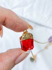 Balance Necklace Trio | Labradorite + Amethyst + Red Quartz
