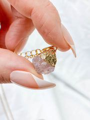 Friendship Necklace Trio | Rose Quartz + Strawberry Quartz + Amazonite