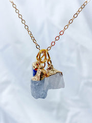 Strength Necklace Trio | Lapis Lazuli + Clear Quartz + Aquamarine