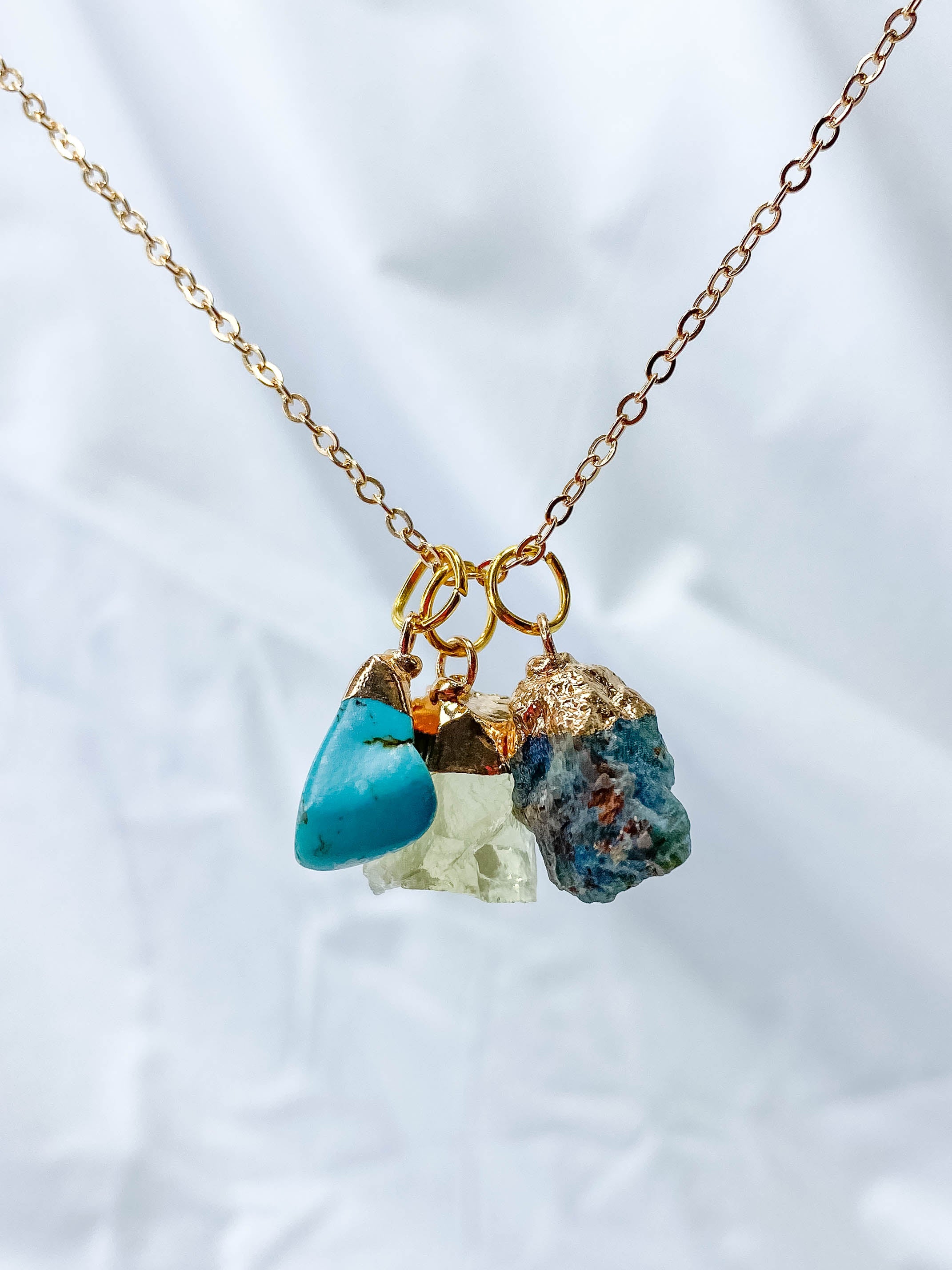 Protection Necklace Trio | Turquoise + Apatite + Citrine
