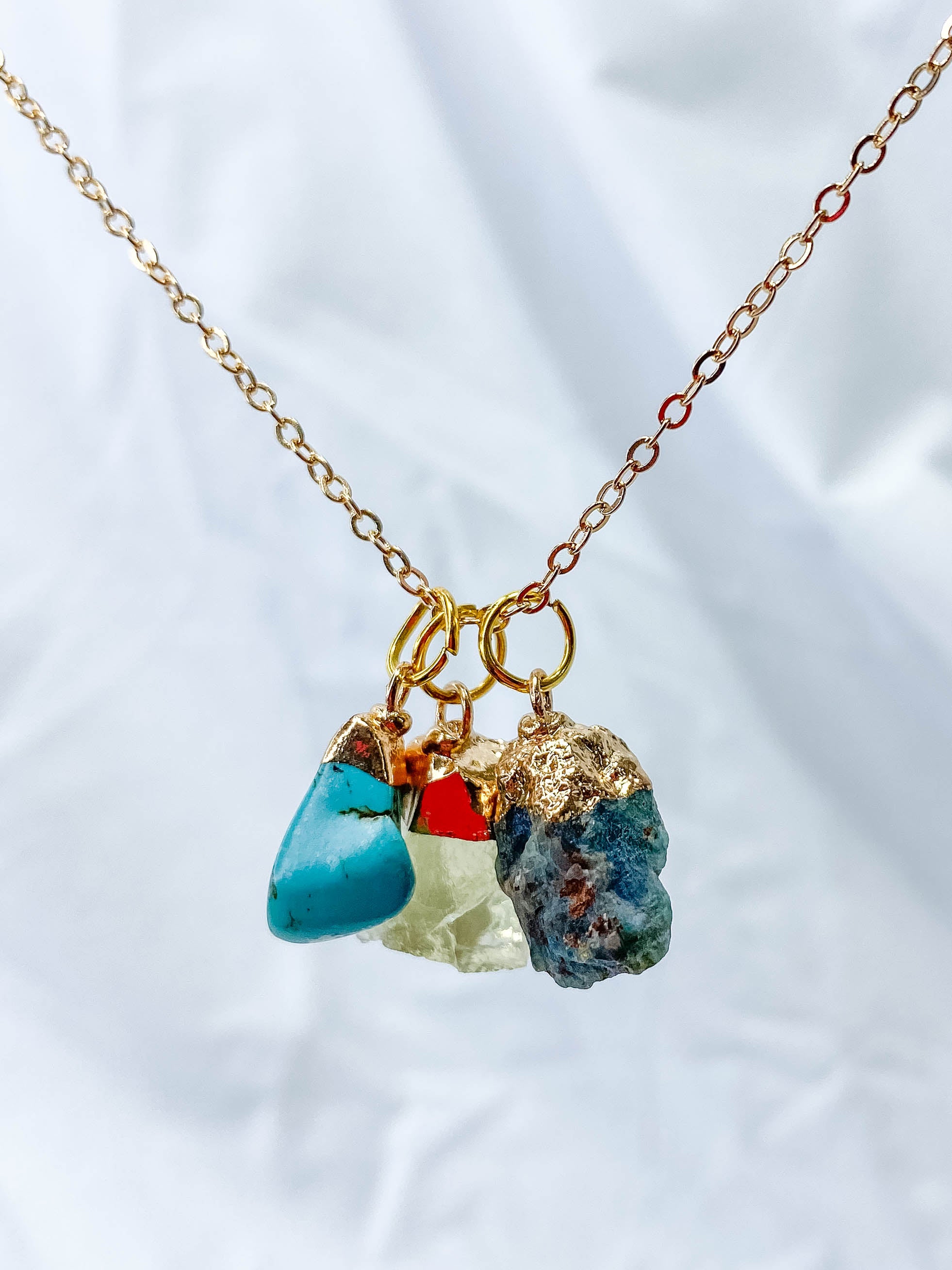 Protection Necklace Trio | Turquoise + Apatite + Citrine
