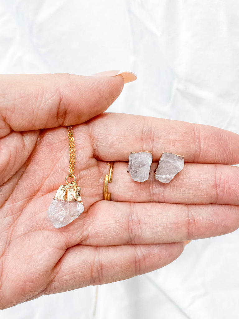 Cleanse Duo | Clear Quartz Necklace + Earring