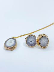 Grounding Duo | Agate Necklace + Earring