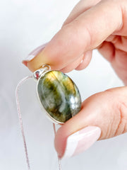 Labradorite Pendant Sterling Silver