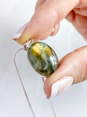 Labradorite Pendant Sterling Silver