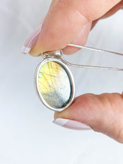 Labradorite Pendant Sterling Silver