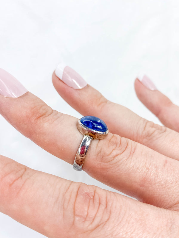 Blue Kyanite Ring Sterling Silver