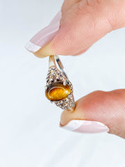 Tiger Eye Ring Sterling Silver