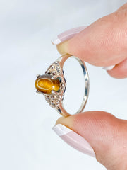 Tiger Eye Ring Sterling Silver