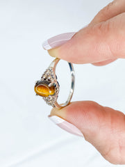 Tiger Eye Ring Sterling Silver