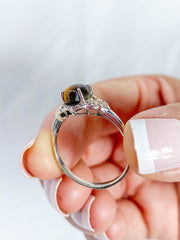 Tiger Eye Ring Sterling Silver