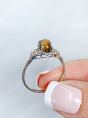 Tiger Eye Ring Sterling Silver
