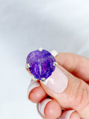 Amethyst Ring Natural Sterling Silver