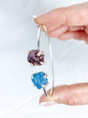 Apatite and Garnet Natural Cuff Bracelet