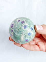Ruby Fuchsite Sphere 288g