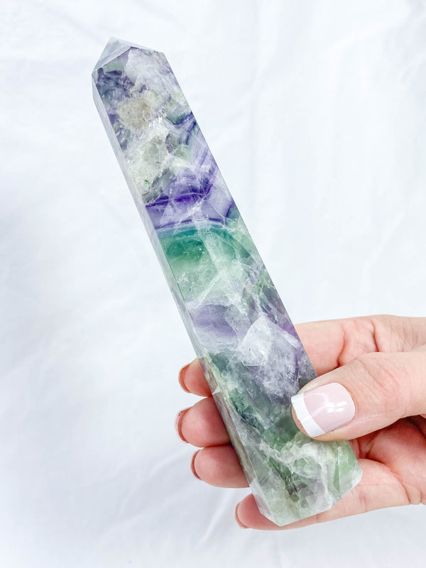 Fluorite Polished Point 415g