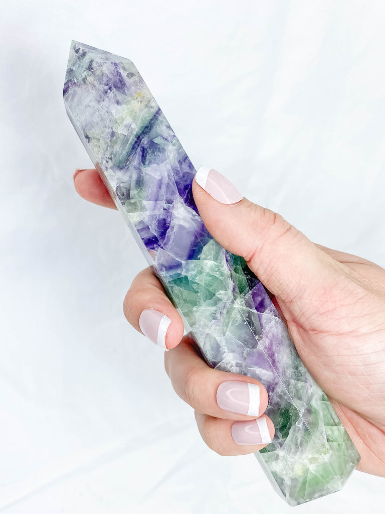 Fluorite Polished Point 415g