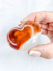 Carnelian Heart with Quartz 106g