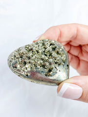 Pyrite Cluster Heart 107g