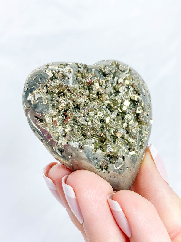 Pyrite Cluster Heart 107g