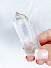 Clear Quartz Polished Point with Inclusions 50g