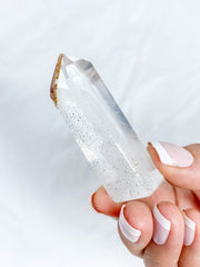 Clear Quartz Polished Point with Inclusions 50g