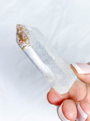 Clear Quartz Polished Point with Inclusions 50g