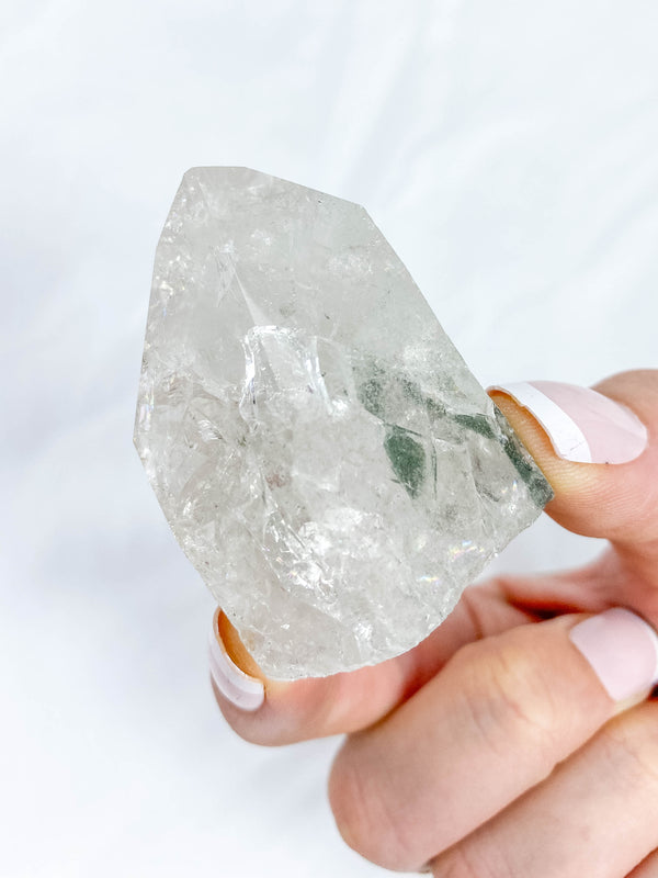 Fire and Ice Polished Point with Chlorite 66g