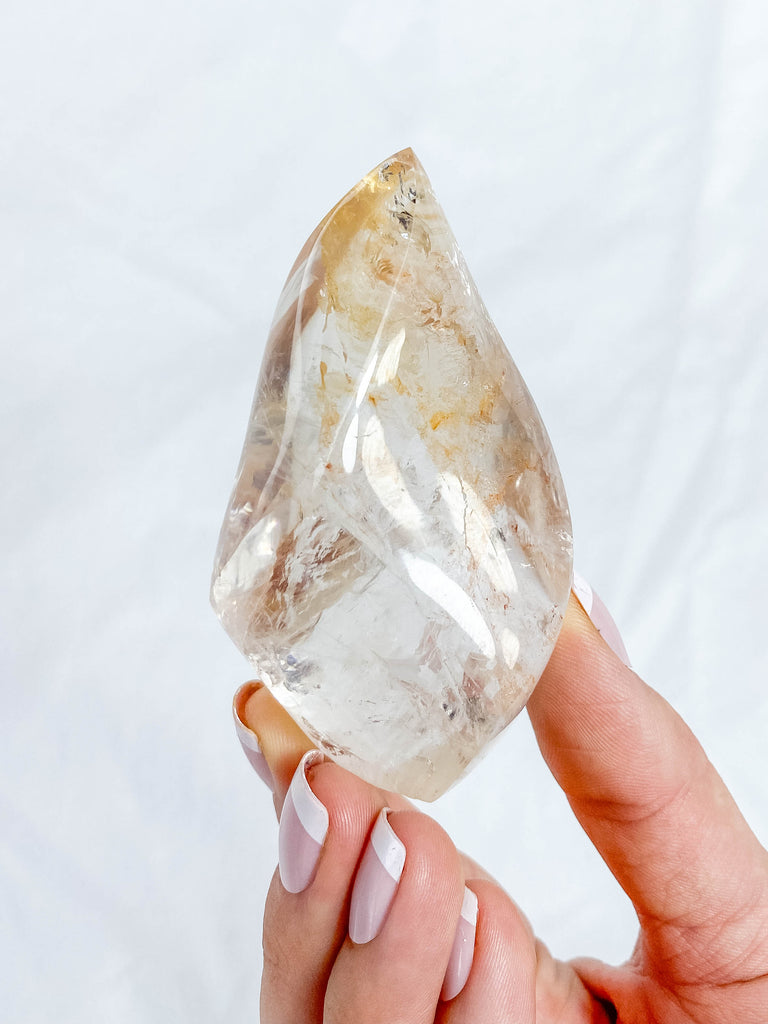Clear Quartz with Inclusion Flame 145g
