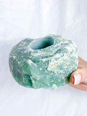 Green Aventurine Natural Candle Base