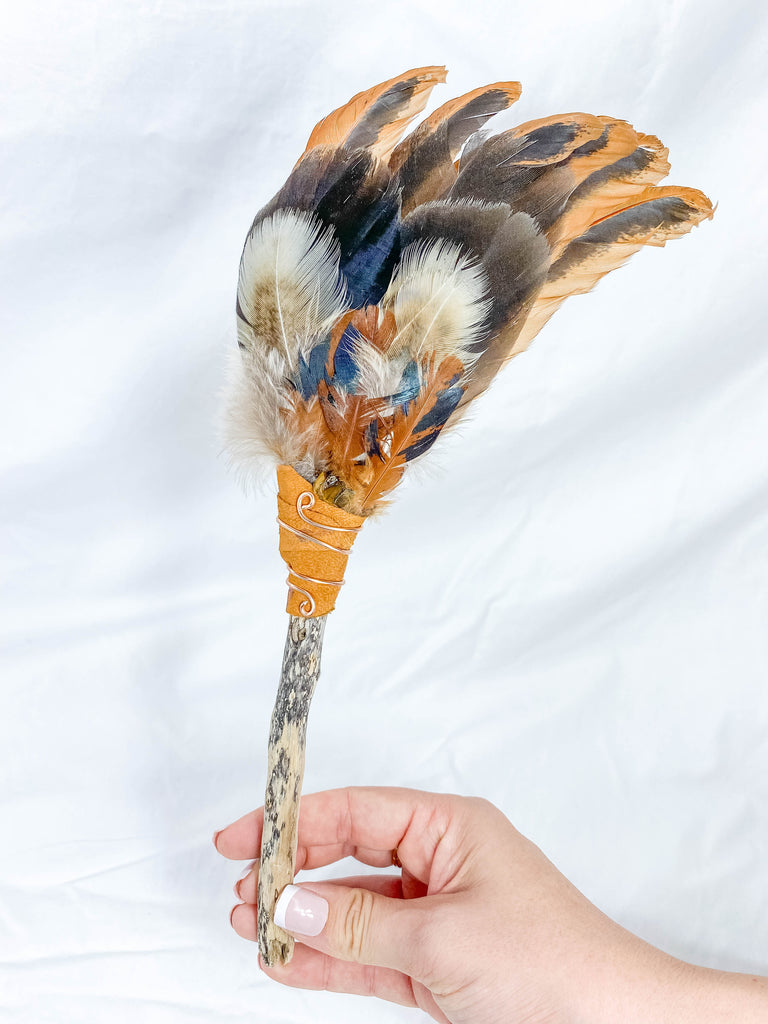 Ceremonial Feather Fan Driftwood