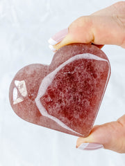 Strawberry Quartz Heart | Large
