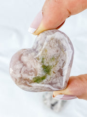 Flower Agate Heart | Medium