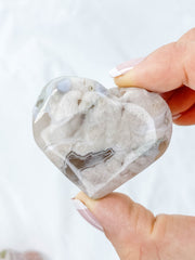 Flower Agate Heart | Medium
