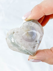 Flower Agate Heart | Medium