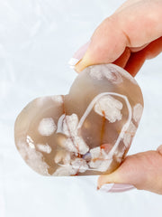 Flower Agate Heart | Large