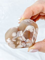 Flower Agate Heart | Large