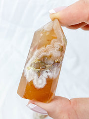 Flower Agate Polished Point | Small