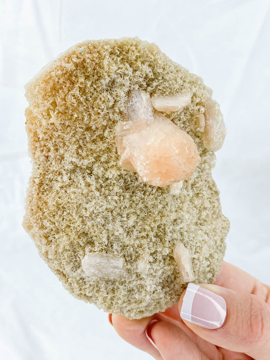 Stilbite Inclusions Cluster 356g