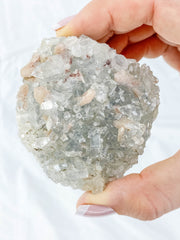Apophyllite Glass Cluster Inclusions 148g
