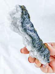 Apophyllite Glass Cluster with Chalcedony Stilbite 304g